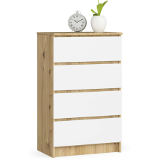 AKORD Furniture Factory 4 fiókos komód P99_60 - tölgy/fehér bútor
