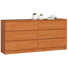 AKORD Furniture Factory 6 fiókos komód P77_160 - égerfa bútor