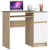 AKORD Furniture Factory Akord Bútor Gyár Számítógépasztal PIKSEL Jobboldali - Sonoma Tölgy/Fehér, 90x77x50 cm, 1 Fiók, 3 Polc, Billentyűzet Tálcával