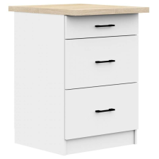 AKORD Furniture Factory Alsó fiókos Konyhaszekrény munkalappal P85_60 - fehér bútor