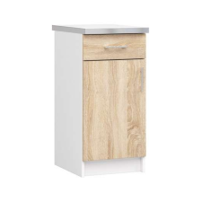 AKORD Furniture Factory Alsó Konyhaszekrény P82_40 - fehér-sonoma bútor
