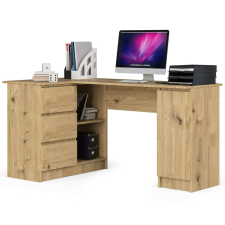 AKORD Furniture Factory Balkezes sarokasztal P77_155 - tölgy íróasztal