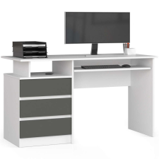 AKORD Furniture Factory Clp 135cm Fehér / Szürke Íróasztal íróasztal