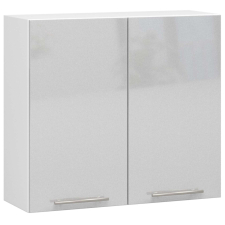 AKORD Furniture Factory Függő konyhaszekrény olivia w 80cm fehér metálfényű h720 bútor