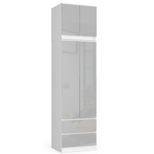 AKORD Furniture Factory Gardróbszekrény bővítéssel P234_60 - fehér/fényes szürke bútor