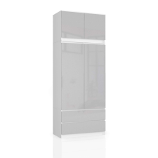 AKORD Furniture Factory Gardróbszekrény bővítéssel P234_90 - fényes szürke bútor