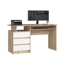 AKORD Furniture Factory Íróasztal P77_135 - sonoma-fehér íróasztal