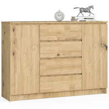 AKORD Furniture Factory Komód, 2 ajtó + 4 fiók P99_138 - tölgy bútor