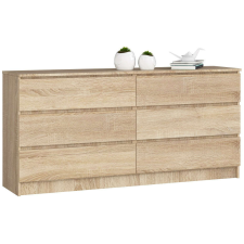 AKORD Furniture Factory Komód K160 6f Clp Sonoma Tölgy bútor