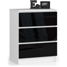 AKORD Furniture Factory Komód K60 3fi Clp Fekete Fényes bútor