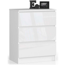 AKORD Furniture Factory Komód P77_60 - fehér-fehér fényes bútor