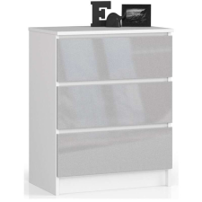 AKORD Furniture Factory Komód P77_60 - fehér-szürke fényes bútor