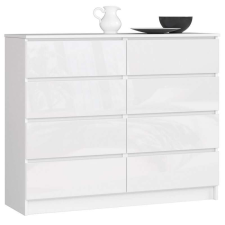 AKORD Furniture Factory Komód P99_120 - fehér-fehér fényes bútor