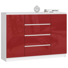 AKORD Furniture Factory Komód P99_138 - fehér/fényes piros bútor