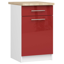 AKORD Furniture Factory OLIVIA Alsó Konyhaszekrény munkalappal P85_50 - fényes piros bútor