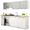 AKORD Furniture Factory Oliwia Konyhabútor Szett 2.4m Beton-fehér