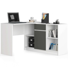 AKORD Furniture Factory Szett clp b-17 láda + íróasztal fehér / szürke íróasztal