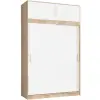 AKORD Furniture Factory Tolóajtós Szekrény Felső Résszel 150cm Clp Sonoma / Fehér Mono