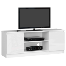 AKORD Furniture Factory TV állvány P140_55 - magasfényű fehér bútor