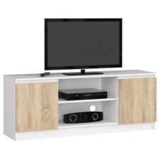 AKORD Furniture Factory Tv Szekrény 140 cm 2a 1p Fehér / Sonoma bútor