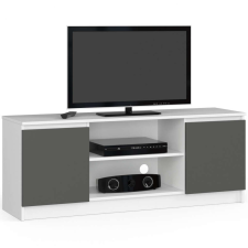 AKORD Furniture Factory Tv Szekrény K140 2a 1f Clp Fehér / Szürke bútor