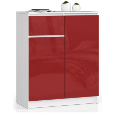 AKORD Furniture Factory Zárt komód P99_80 - fehér/fényes piros bútor