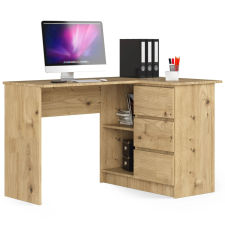 Akord Furniture Sarok íróasztal - Akord Furniture - 124 cm - arany tölgy íróasztal