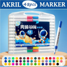 Akril festékfilctoll készlet hordozható tárolóban-48db filctoll, marker