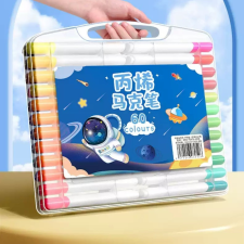  Akril festékfilctoll készlet hordozható tárolóban-60db filctoll, marker