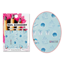 Akril hatású matrica BLE-1755 White Christmas körömdíszítő