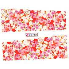  Akril hatású matrica - virág - BN-076 körömdíszítő