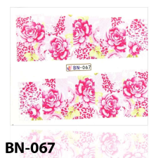  Akril hatású matrica - virágok - BN-067 körömdíszítő