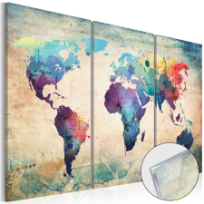  Akrilüveg kép - Rainbow Map [Glass] Világtérkép 60x40 térkép