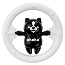 AKUKU Akuku csörgő rágóka - fekete/fehér maci rágóka