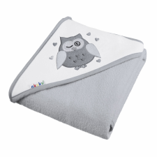  Akuku fürdőlepedő 100x100 cm Bagoly szürke babatörülköző, kifogó