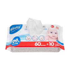 AKUKU nedves baba törlőkendő 99% vízzel 60 + 10 db INGYEN törlőkendő