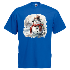  Akvarell Hóember - Karácsonyi Férfi Póló férfi póló