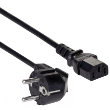 Akyga 230V IEC Táp Fekete 10m AK-PC-08C kábel és adapter