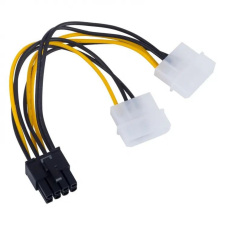 Akyga 2x Molex/PCI-Express 8-pin adapter (AK-CA-29) kábel és adapter