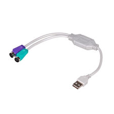 Akyga adapter USB (M) - 2 x PS/2 (F) kábel és adapter
