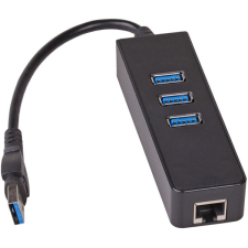 Akyga AK-AD-32 1000 Mbps Ethernet + 3 portos USB 3.0 HUB hub és switch