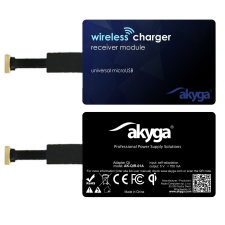 Akyga AK-QIR-01A Indukciós töltő adapter microUSB (5V / 1A) (AK-QIR-01A) mobiltelefon kellék