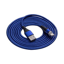 Akyga AK-USB-43 USB-A apa - USB-C apa Mágneses 3.0 Adat és töltő kábel - Kék (2m) kábel és adapter