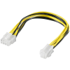 Akyga - Power cable P4 4pin-F/P8 4+4 pin-M 15cm - AK-CA-10