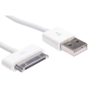 Akyga USB-A - Apple 30-pin kábel 1m fehér (AK-USB-08) (AK-USB-08) - Átalakítók