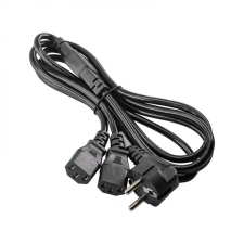 Akyga Y-alakú splitter tápkábel 1.8m (AK-PC-04A) (AK-PC-04A) kábel és adapter
