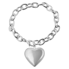  Akzent láncos karkötő 20cm, rozsdamentes acélból, szív medállal 5030521