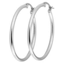  Akzent Lilly – Női nemesacél karika fülbevaló (ezüst színű, 30 mm) fülbevaló