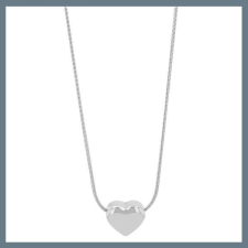  Akzent "Moira" nyaklánc szív alakú medállal - Rozsdamentes acél, 43+5 cm 5010520 nyaklánc