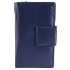  Akzent női pénztárca, valódi bőr, kék (20x10 cm)